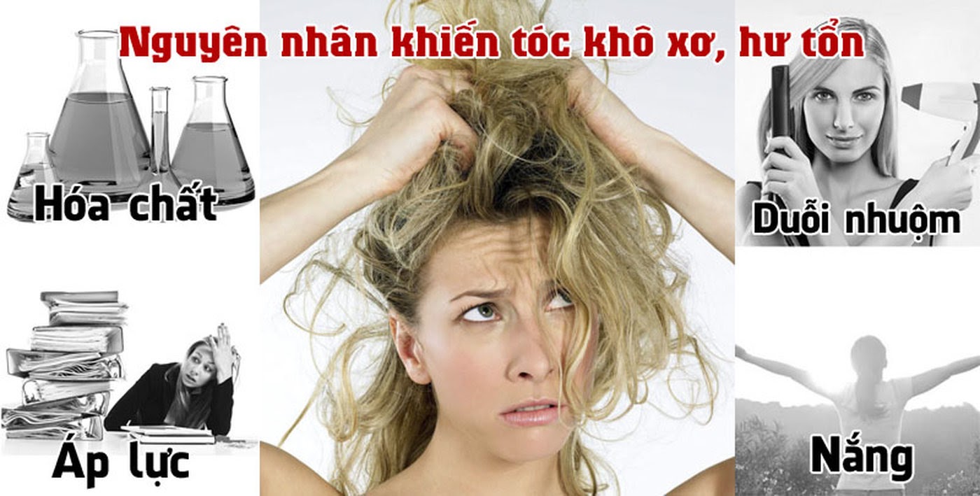 Lạm dụng quá nhiều hóa chất, nhuộm tóc khiến mái tóc khô xơ nặng nề